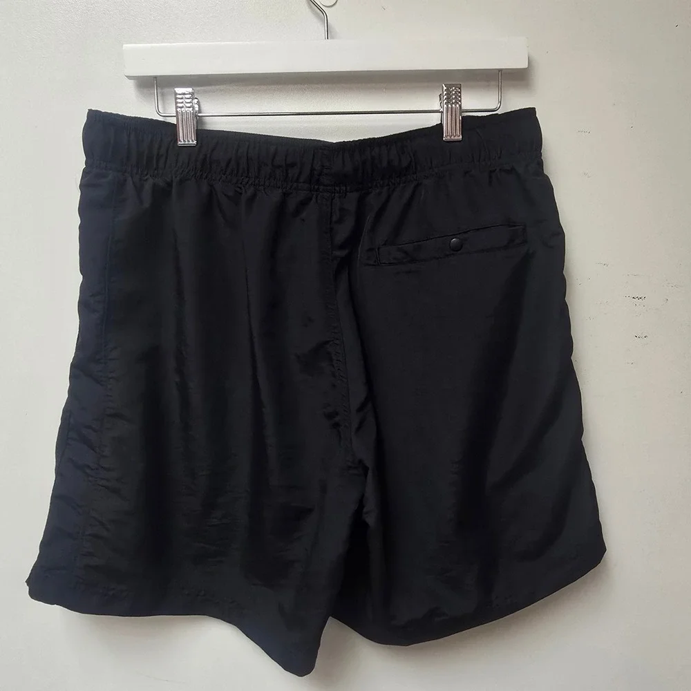 Duluth Trading Co Mens Black Nylon Swim Trunks Board Shorts Mesh Lined Size‎ L